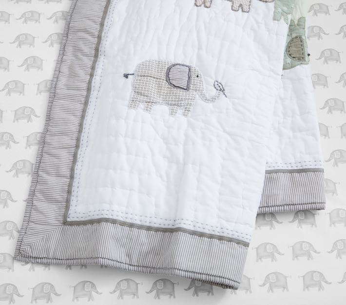 Taylor Elephant Baby Bedding Crib Bedding Pottery Barn Kids