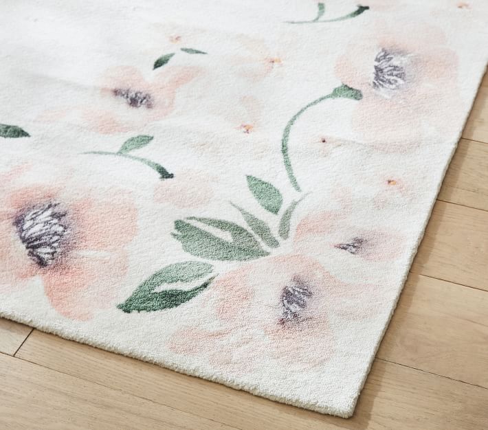Meredith Floral Econyl Rug Pottery Barn Kids