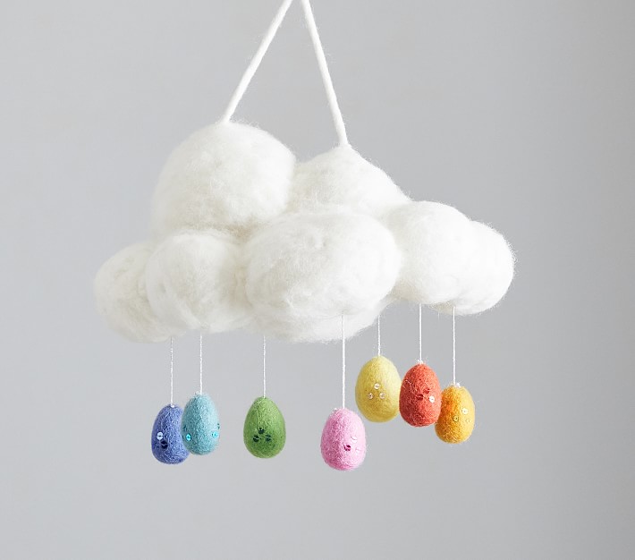 Felted Cloud Ceiling Mobile | Pottery Barn Kids