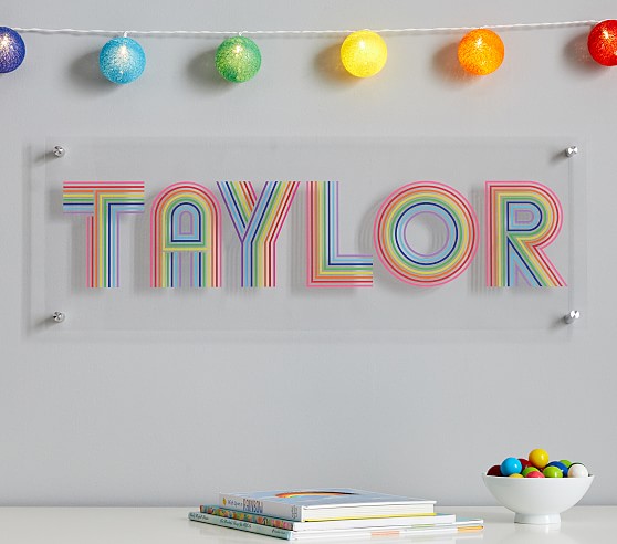 Christening Name Wall Art Kids Picture of Personalised Rainbow Birthday 
