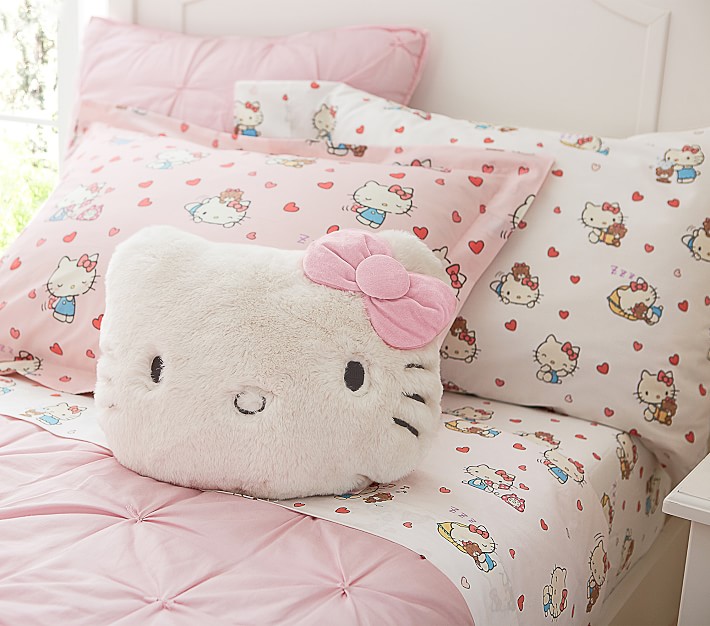 Duvet Cover and Pillowcases Hello Kitty Double Bedding Set 