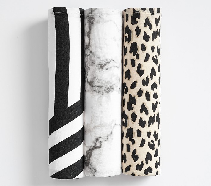 Cheetah Modern Swaddle Pottery Barn Kids