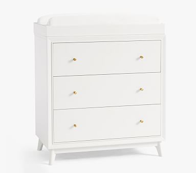 Sloan Nursery Dresser & Topper Set, Simply White, In-Home Delivery