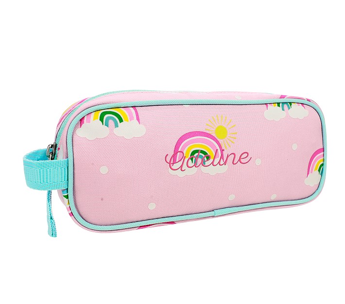 Mackenzie Pink Rainbows GlowintheDark Pencil Case Pottery Barn Kids