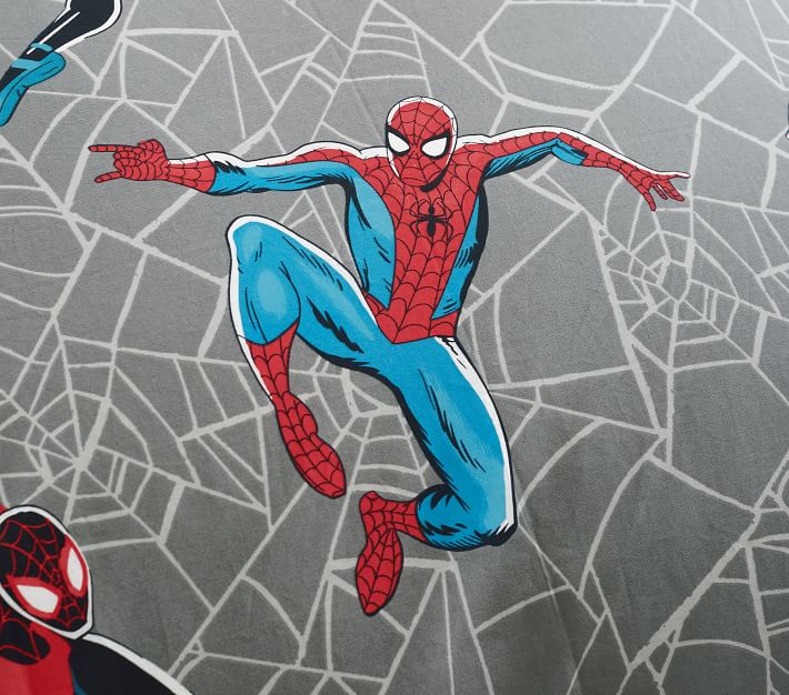 Marvel's Spider-Man Glow-in-the-Dark Duvet Cover & Shams | Pottery Barn ...