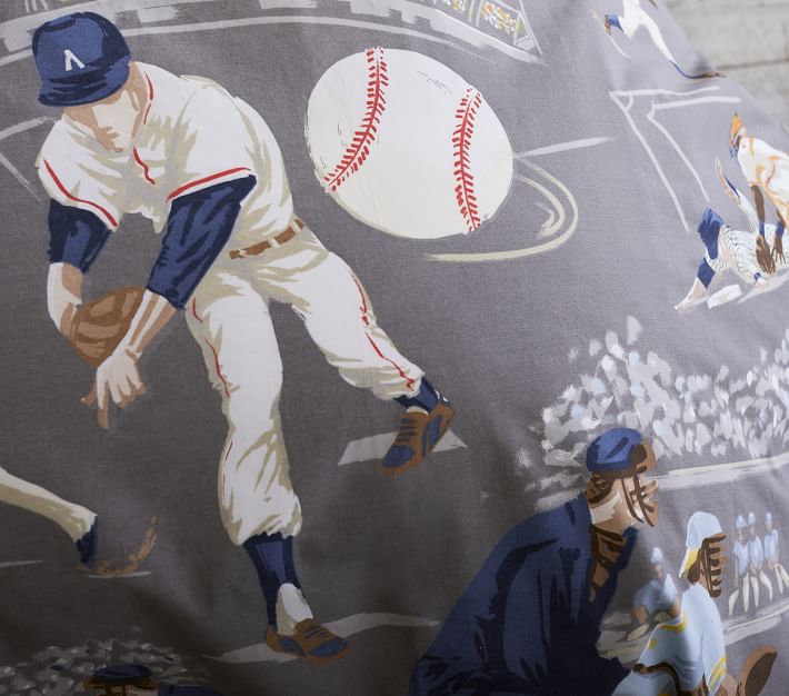 Vintage Baseball Kids' Duvet Cover Pottery Barn Kids