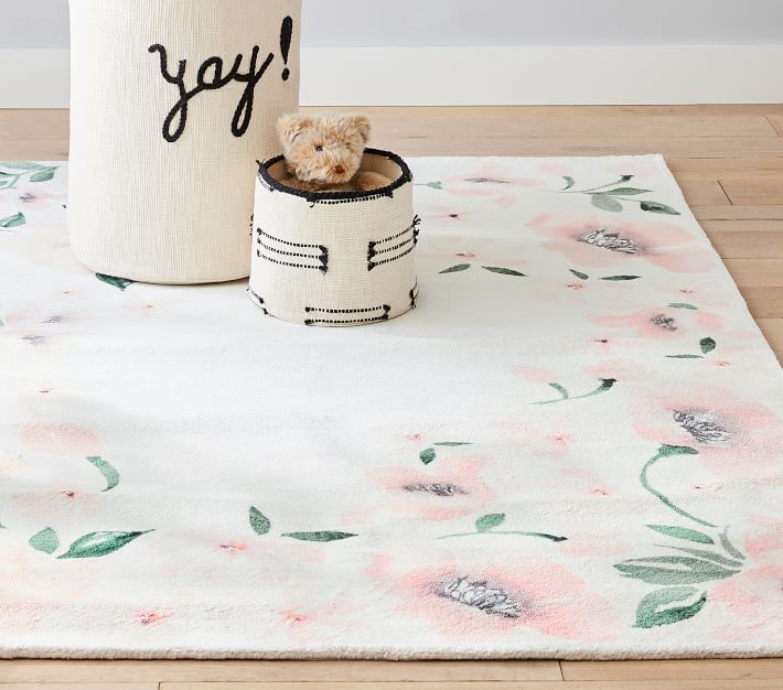 Meredith Floral Econyl Rug Pottery Barn Kids