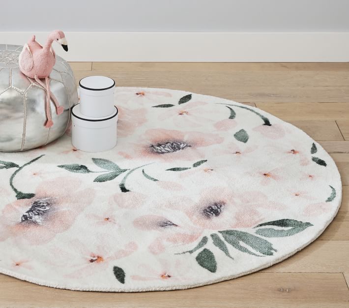 Meredith Floral Econyl Rug Pottery Barn Kids