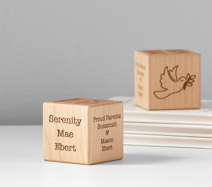 Wooden Christening Keepsake Block Pottery Barn Kids