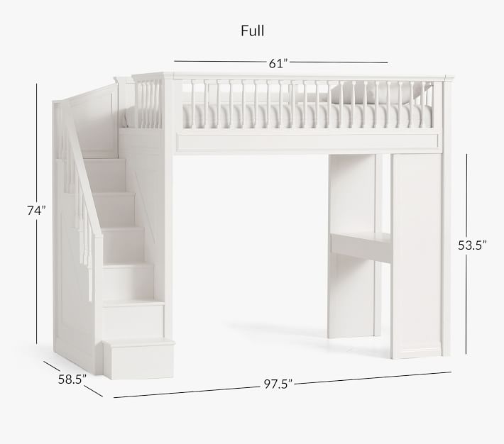 Fillmore Stair Loft Bed For Kids Pottery Barn Kids