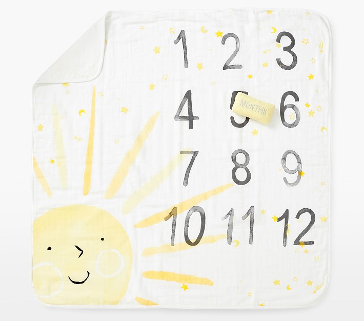 Sunshine Milestone Baby Blanket Pottery Barn Kids