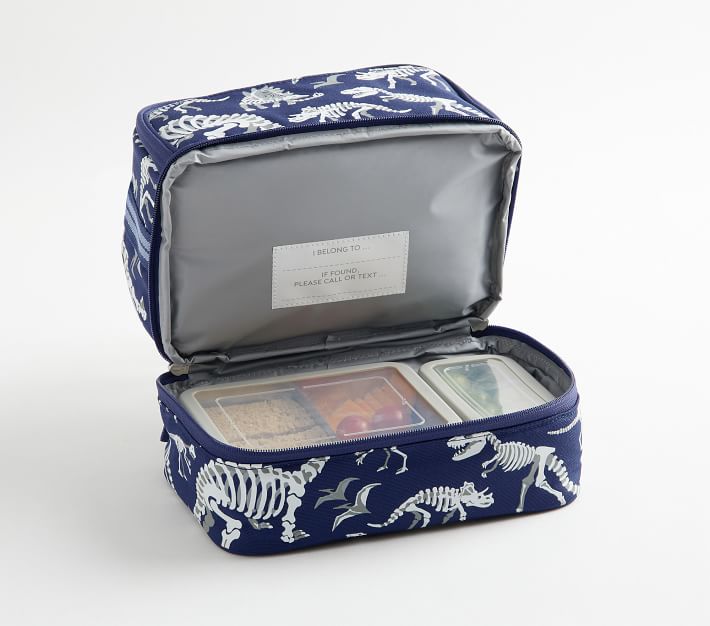 Mackenzie Navy Dino Bones GlowintheDark Lunch Boxes Pottery Barn Kids