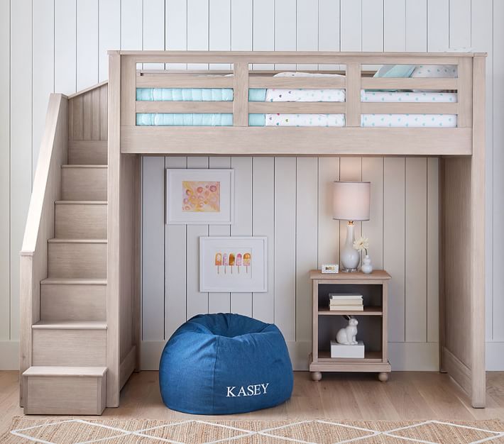 Catalina Stair Loft Bed For Kids Pottery Barn Kids