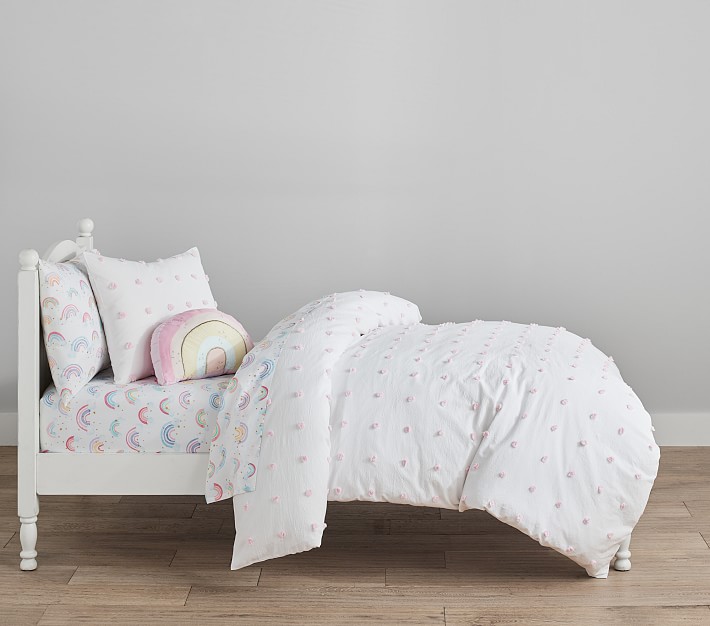 Pink Tufted Dot Bedding Look | Pottery Barn Kids