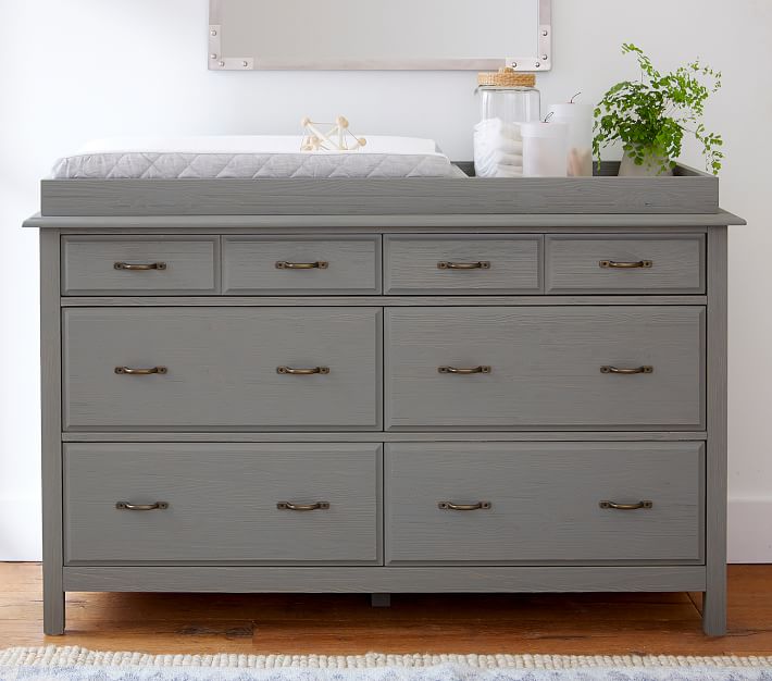 Rory Extra Wide Changing Table Dresser & Topper Pottery Barn Kids