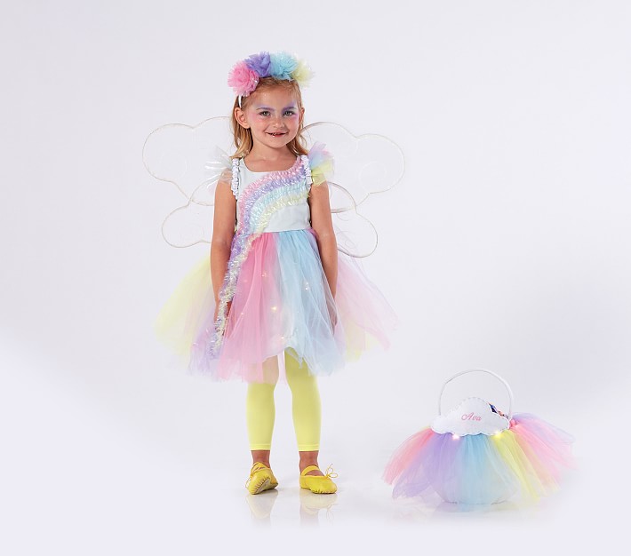 tutu dress Pottery Barn Kids Light Up Rainbow Fairy Halloween costume 3t 