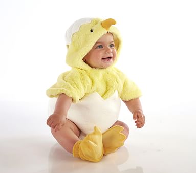 Yellow Baby Chick Chicken Easter Halloween Plush Costume Jumpsuit Child sz 4-12 