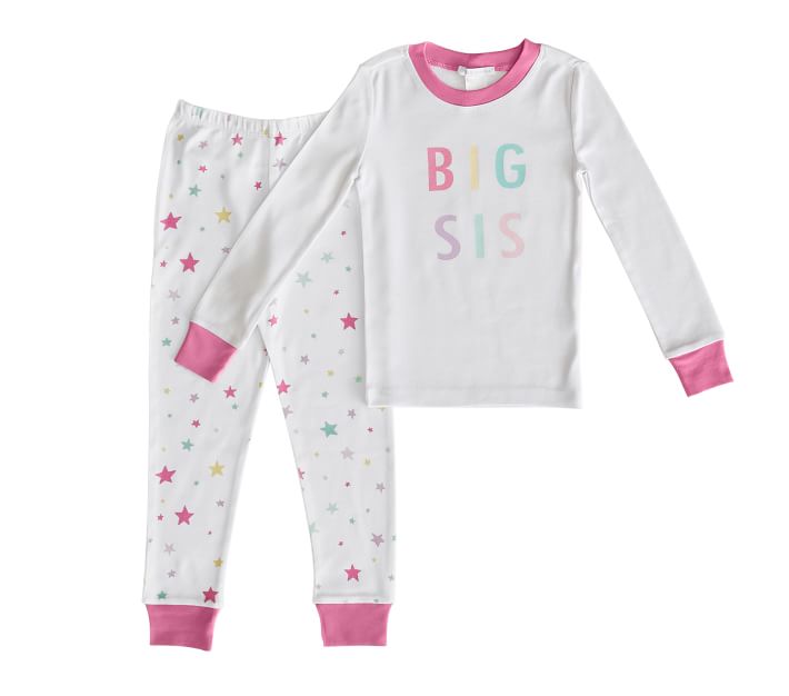 Big Sis Organic Pajama Set | Pottery Barn Kids
