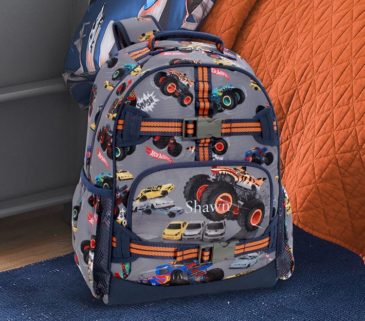 Mackenzie Hot Wheels Monster Trucks™ Backpacks Pottery Barn Kids