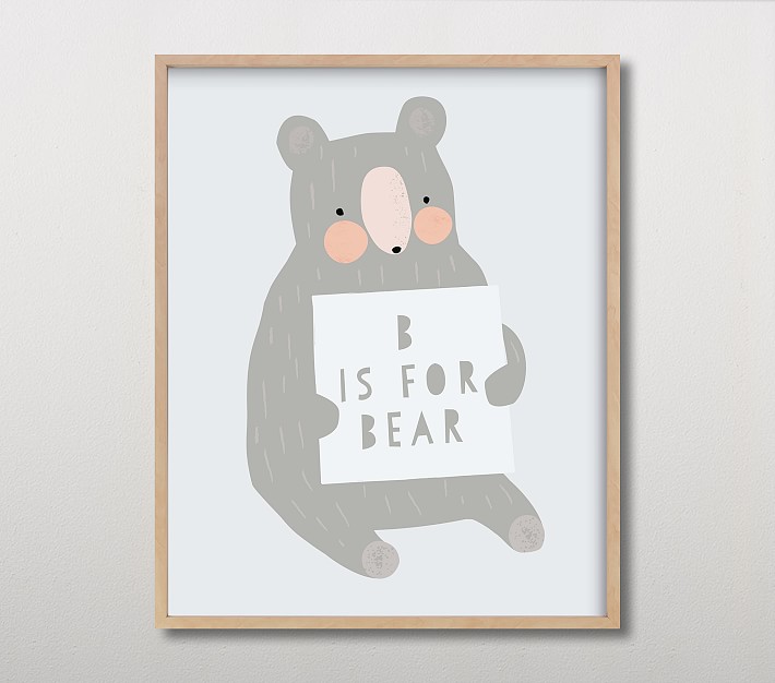 Minted® Alphabear 2 Wall Art by Angela Thompson | Pottery Barn Kids