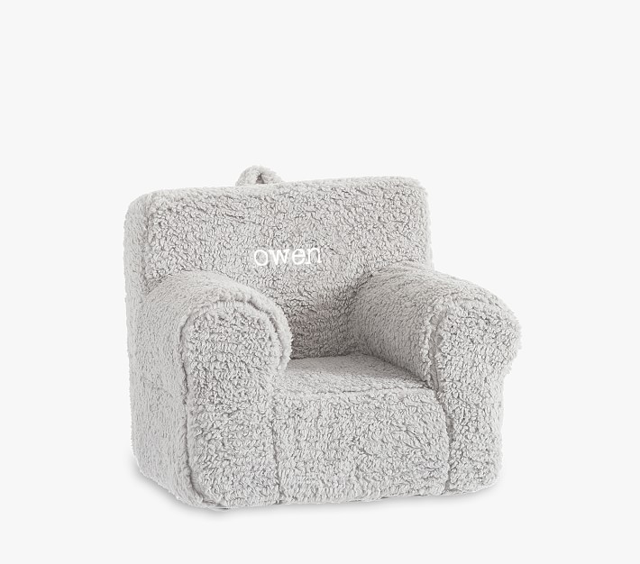 gray cozy sherpa anywhere chair