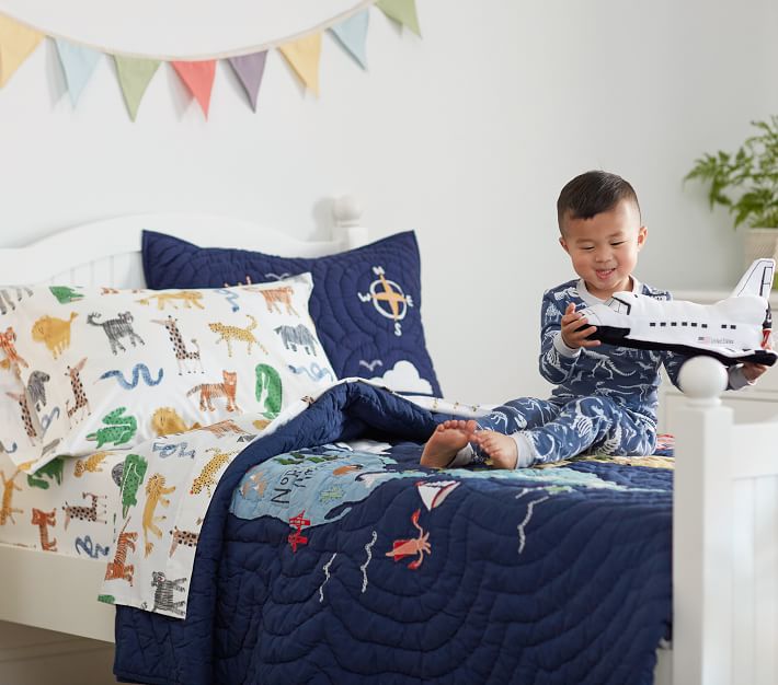 World Map Quilt & Shams | Pottery Barn Kids