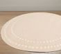 Pearl Dot Border Round Rug | Pottery Barn Kids