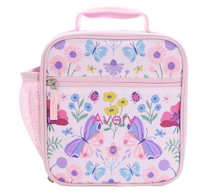Mackenzie Pink Botanical Butterfly Lunch Boxes Pottery Barn Kids