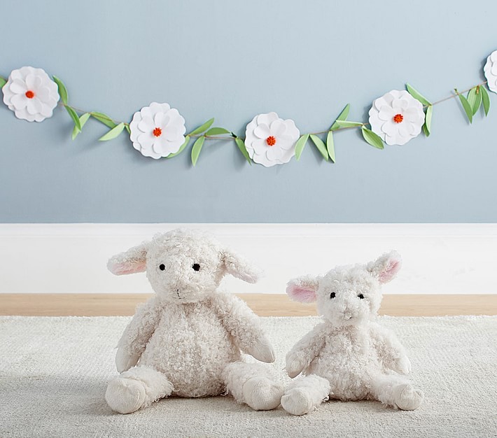 white lamb plush