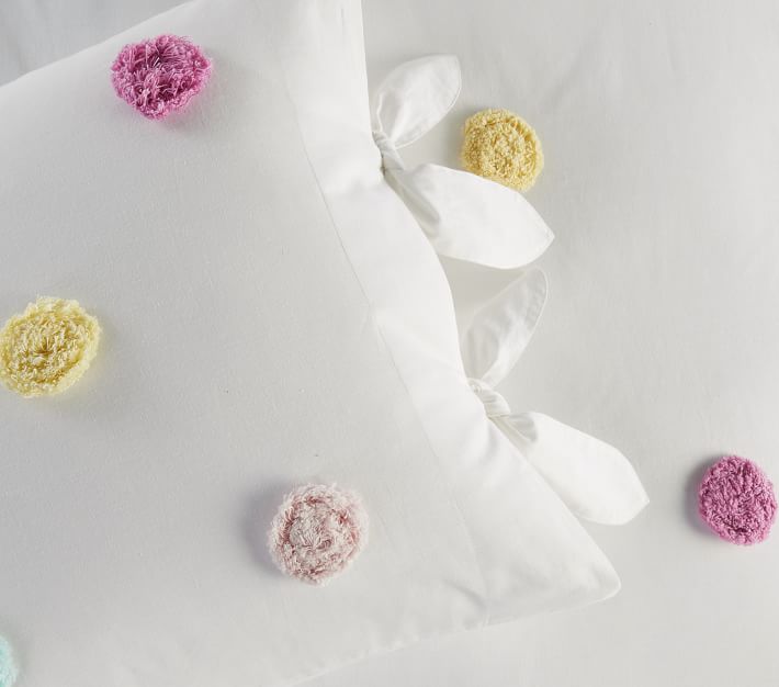 Zoey PomPom Duvet Cover & Shams Pottery Barn Kids