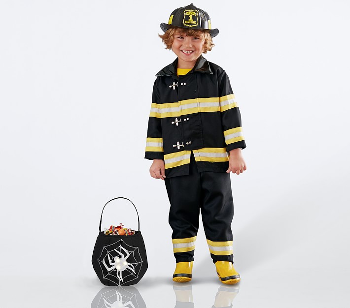 Baby Fire Fighter Deluxe Infant Toddler Costume w/Hat 