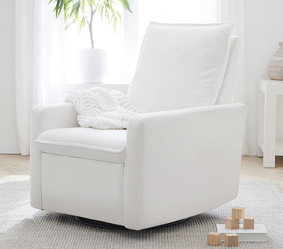 white recliner rocking chair