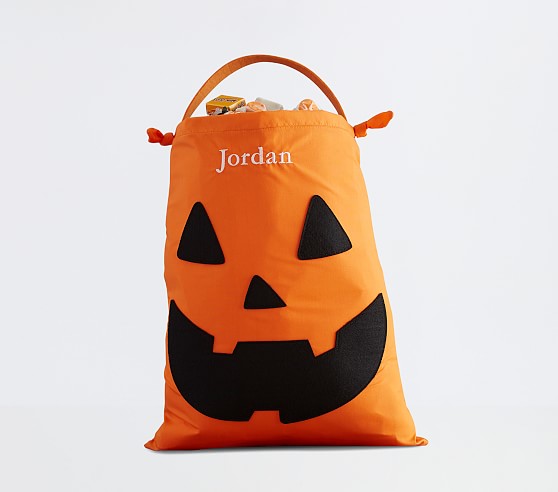 Details about   NWT Pottery Barn Kids Pumpkin Halloween treat bag bucket 