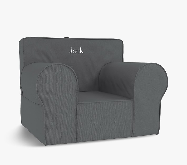 Charcoal Twill Oversized Anywhere Chair® Oversized Kids Chair
