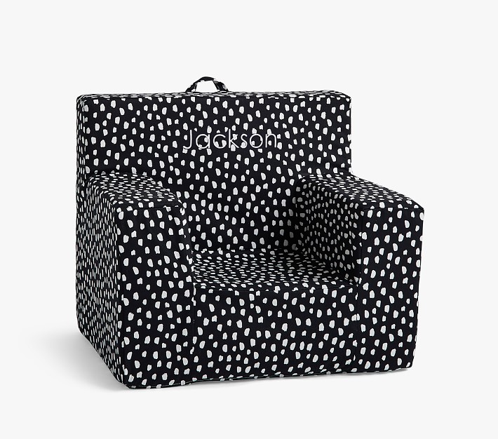 Kids Anywhere Chair®, Modern Black Brushstroke Dot Pottery Barn Kids