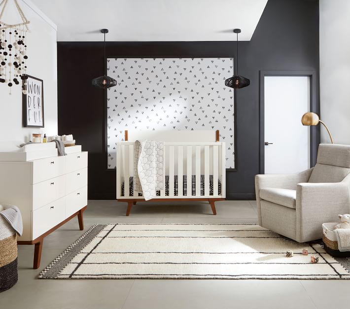 west elm x pbk Modern 4in1 Convertible Crib Pottery Barn Kids