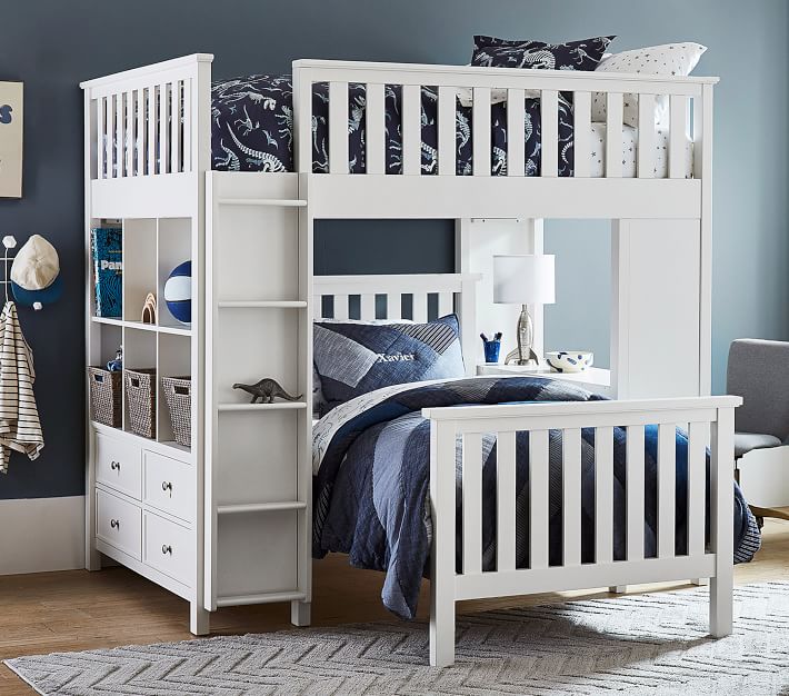 Elliott Kids Loft System & Twin Bed Set Pottery Barn Kids