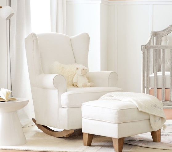 pottery barn wingback rocker