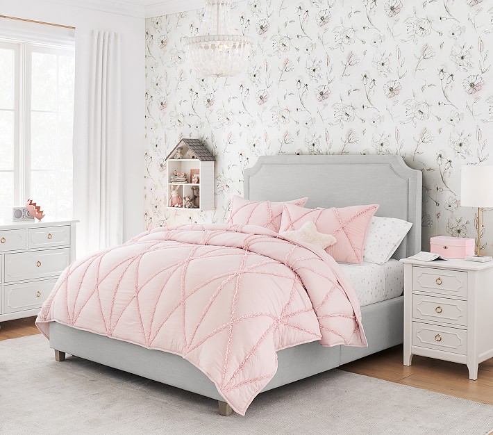 Ava Upholstered Kids Storage Bed | Pottery Barn Kids