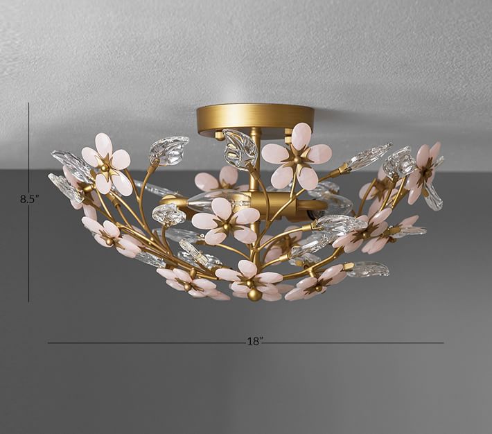 flower flush mount light