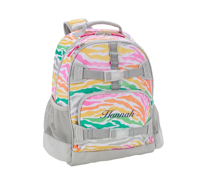 Mackenzie Rainbow Zebra Glitter Backpacks Pottery Barn Kids