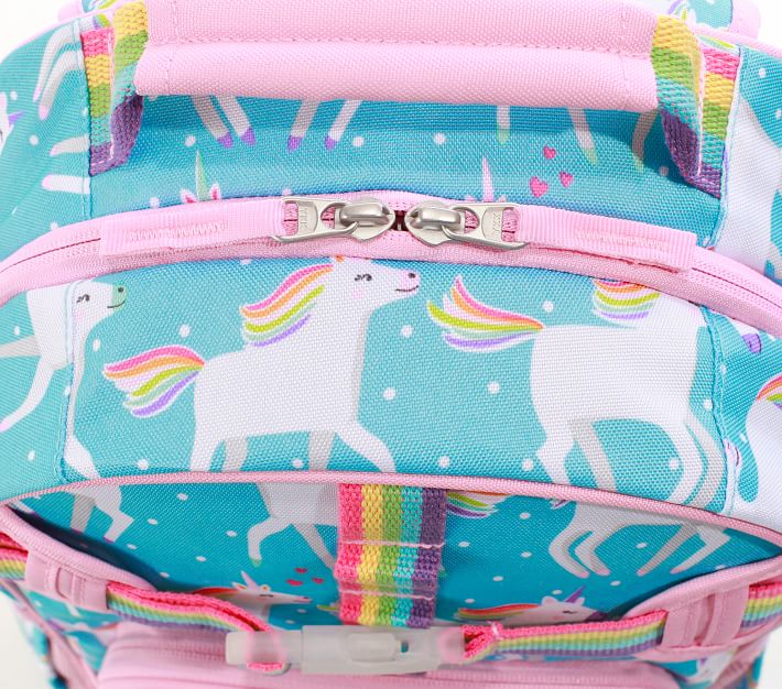 Mackenzie Aqua Unicorn Parade Backpacks | Pottery Barn Kids