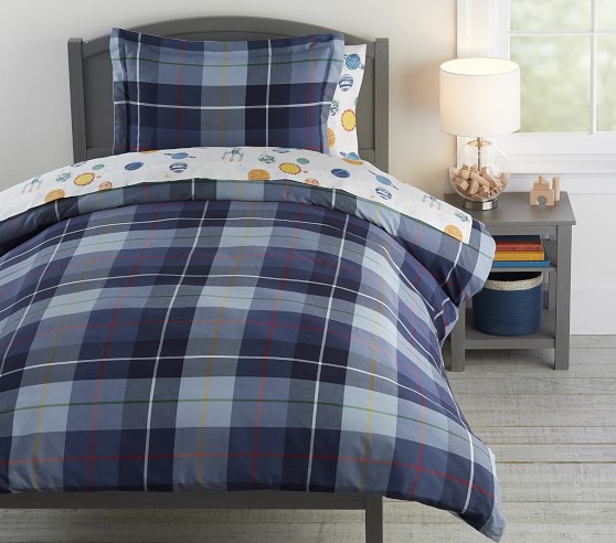 plaid duvet