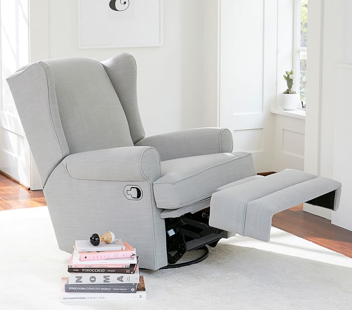 Wingback Swivel Nursery Glider & Recliner Chair Pottery Barn Kids