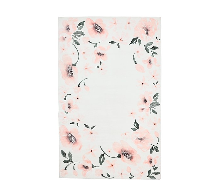 Meredith Floral Econyl Rug Pottery Barn Kids