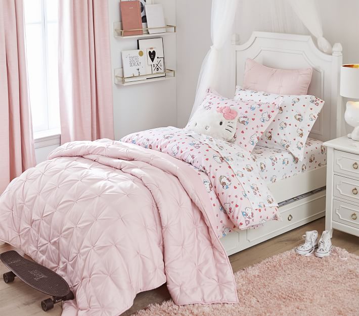 Organic Hello Kitty® Duvet Cover & Shams Pottery Barn Kids