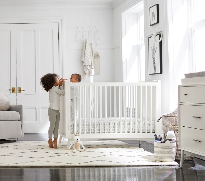 west elm x pbk MidCentury Convertible Baby Crib Pottery Barn Kids