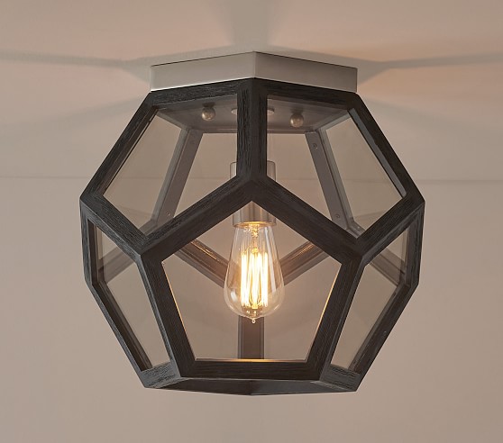 Pentagon Prism Flush Mount | Pottery 