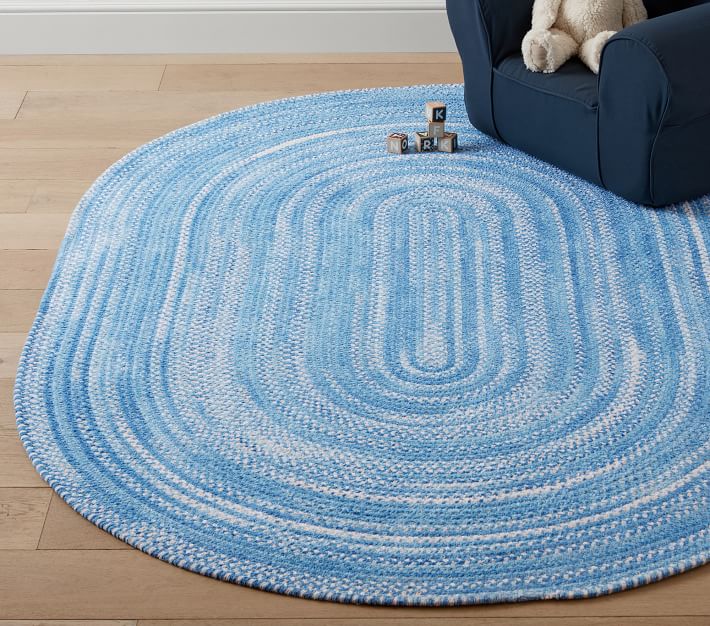 Capel Braid Oval Rug Solid Color Rug Pottery Barn Kids