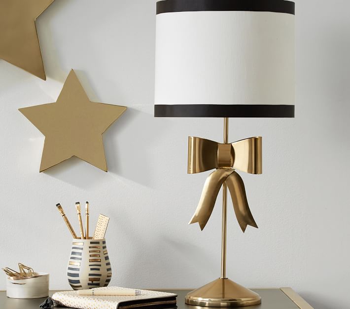 gold bow table lamp